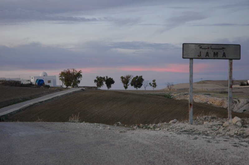 the village of Jama at sunset